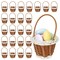 24 Pack Mini Woven Baskets with Handles - Miniature Baskets for School Projects, Easter-Themed Party, Arts & Crafts, Picnic (2 x 3 Inches), For Ages 3-8